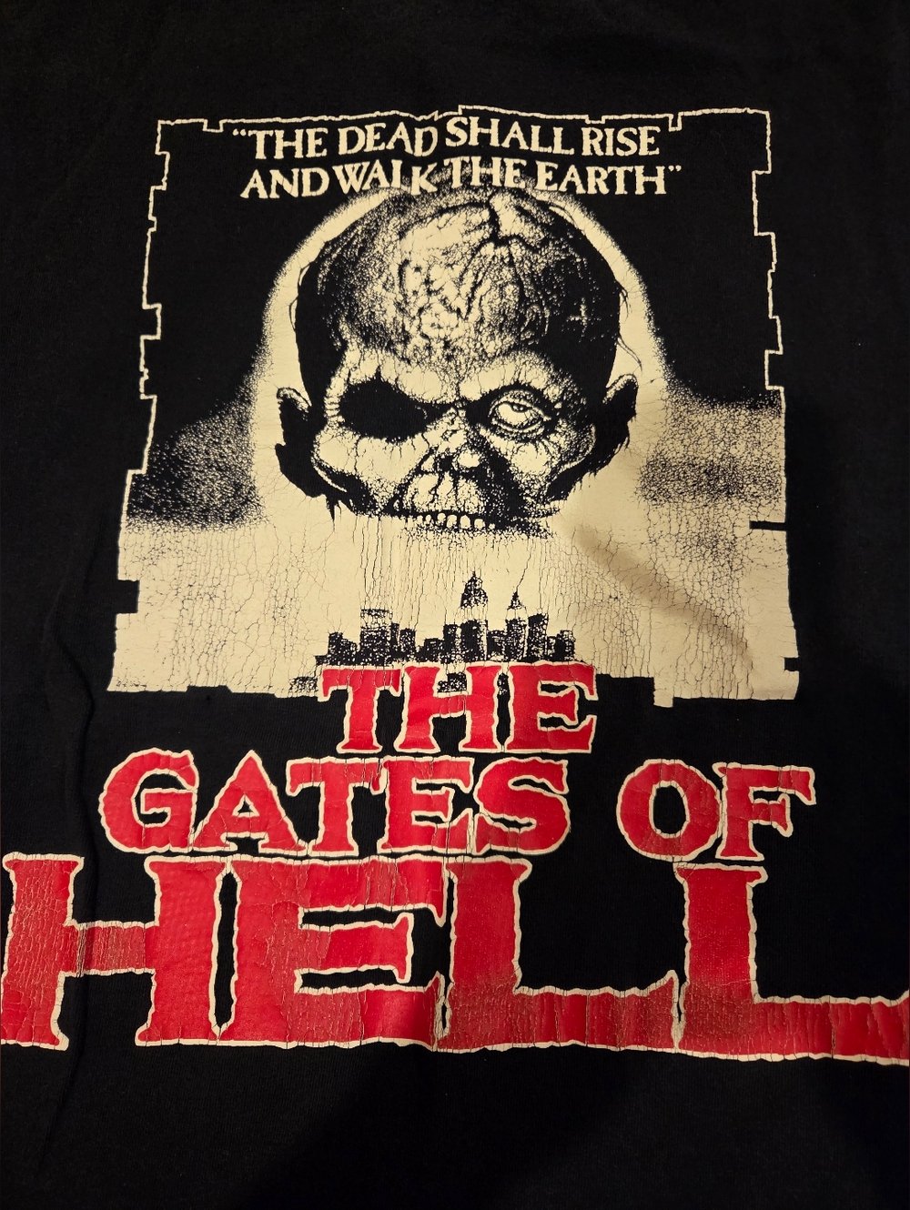 ☠️THE GATES OF HELL - VINTAGE MOVIE SHIRT - HOMEMADE SLEEVELESS - MENS SIZE L